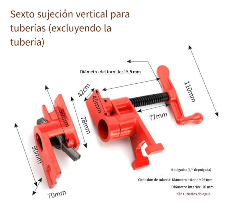 SET DE 2 PRENSAS SARGENTO DE TUBO 3/4 - 2
