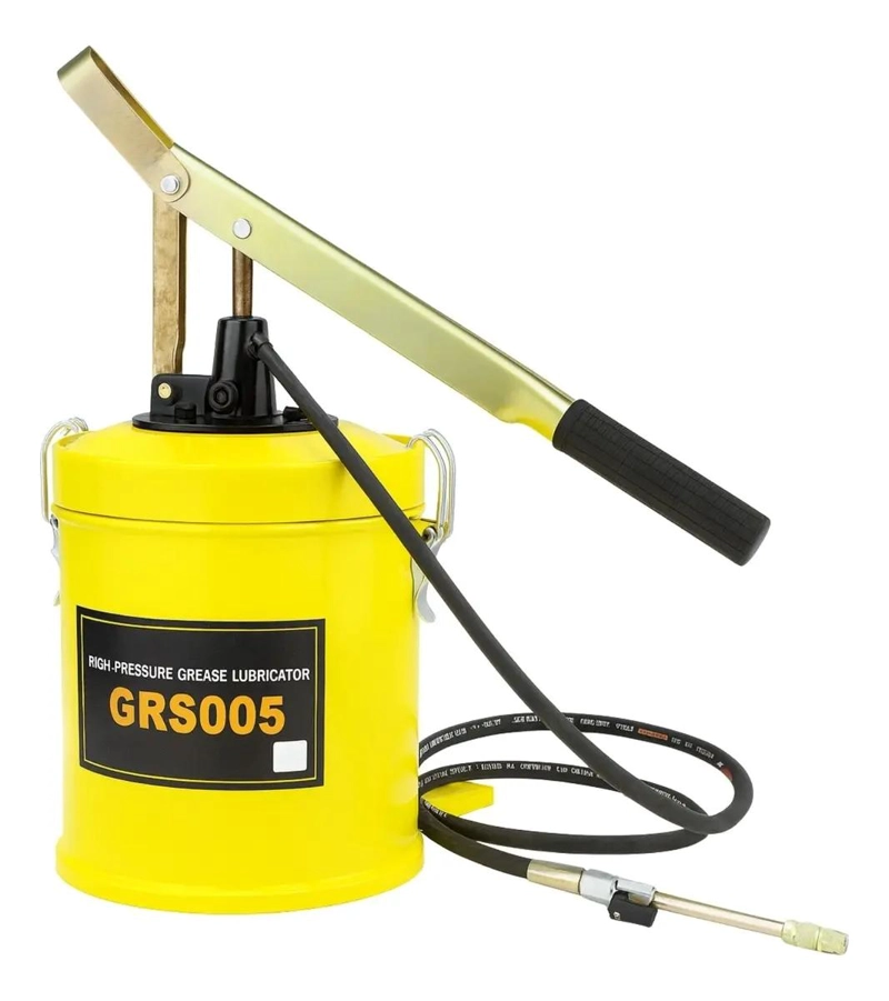 GRASERA MANUAL 5 LITROS ACERO CON MANGUERA Y PISTOLA - 1