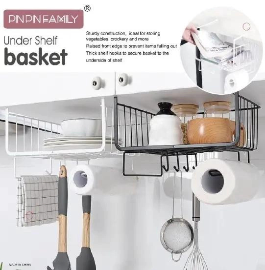 CESTA ORGANIZADORA COLGANTE PARA COCINA Y BAÑO - 3