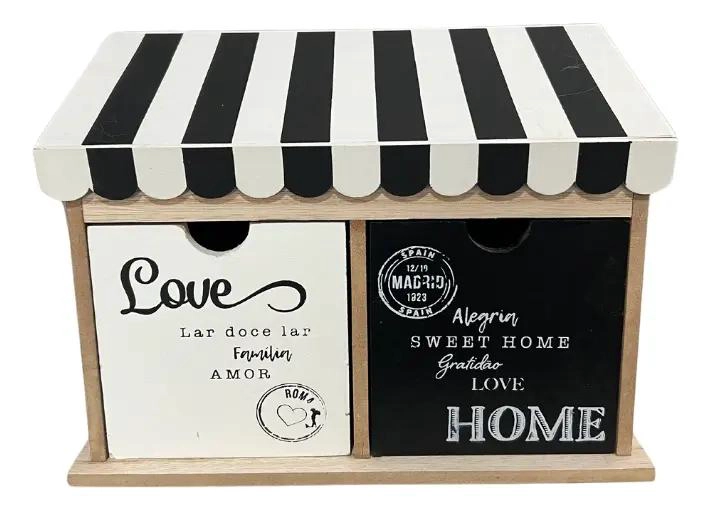 CAJA ORGANIZADORA DE MADERA PARA TE  Y CAFE  CON DISEÑO ELEGANTE - 1