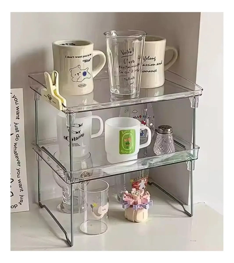 REPISA ACRILICA APILABLE PARA ORGANIZAR PLATOS Y TAZAS - 3