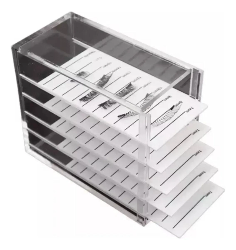 ORGANIZADOR BLANCO DE 5 NIVELES PARA EXTENSIONES DE PESTAÑAS - 1
