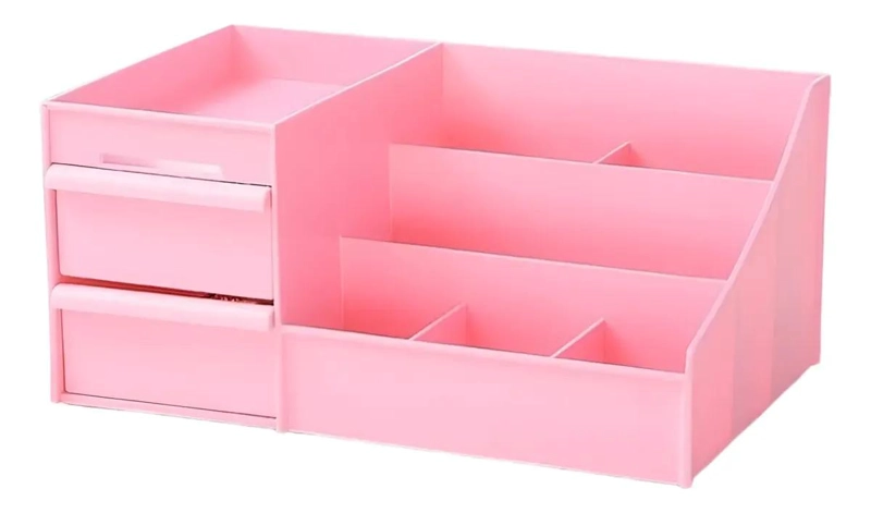 ORGANIZADOR DE MAQUILLAJE CON 5 COMPARTIMENTOS Y 2 CAJONES - 1