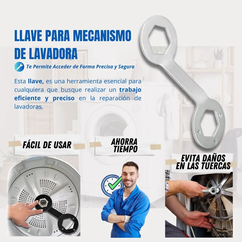LLAVE UNIVERSAL PARA LAVADORAS 38 MM Y 36 MM - 2