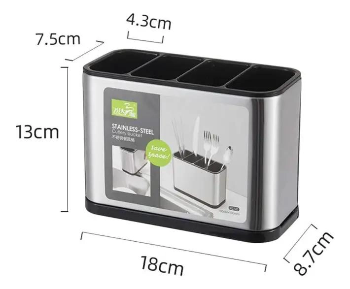 ORGANIZADOR DE UTENSILIOS DE COCINA DE ACERO INOXIDABLE - 10