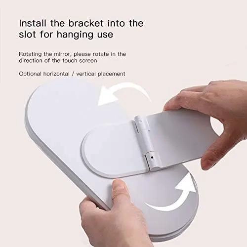 ORGANIZADOR PORTATIL DE MAQUILLAJE CON ESPEJO Y LUZ LED - 3