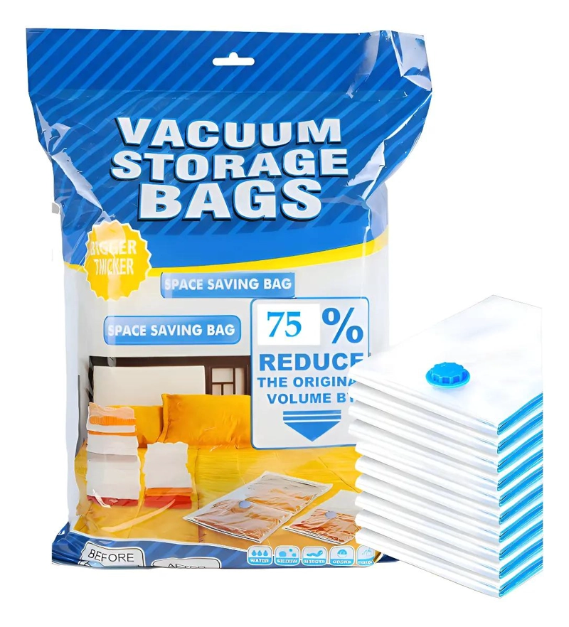 KIT DE 5 BOLSAS ORGANIZADORAS AL VACIO PARA ROPA Y TEXTILES - 1