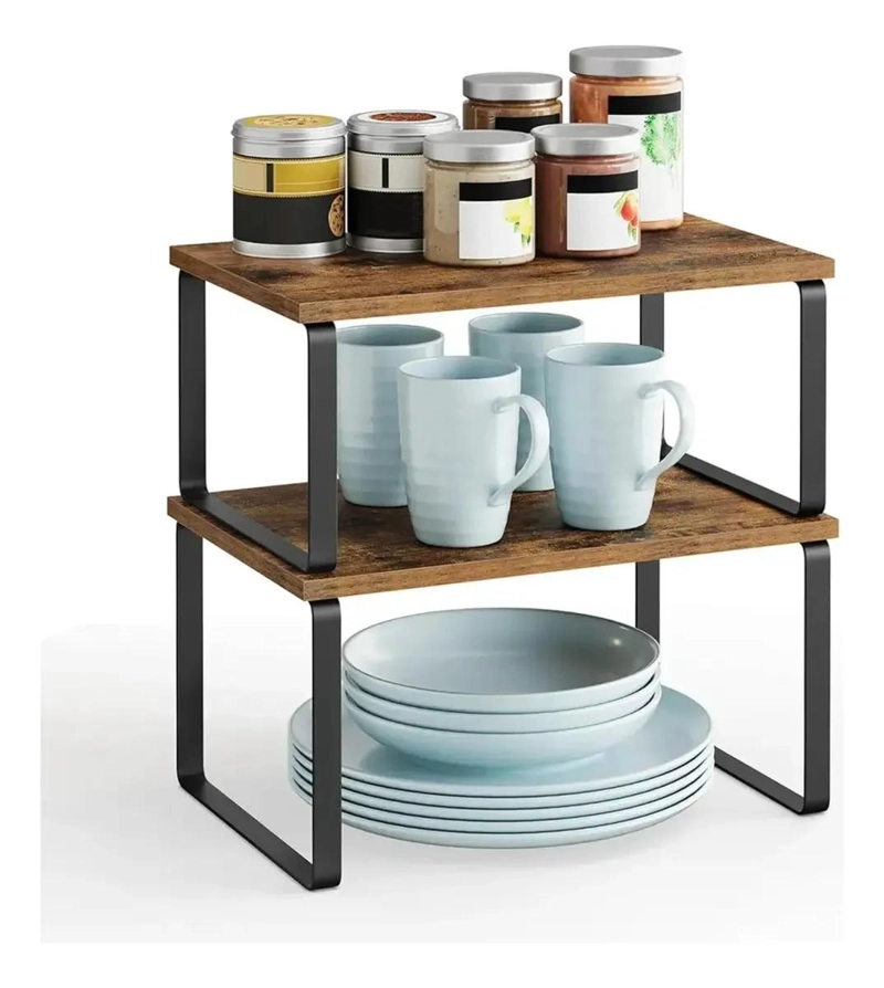 JUEGO DE 2 ESTANTES DE ALMACENAMIENTO PARA COCINA Y HOGAR - 1