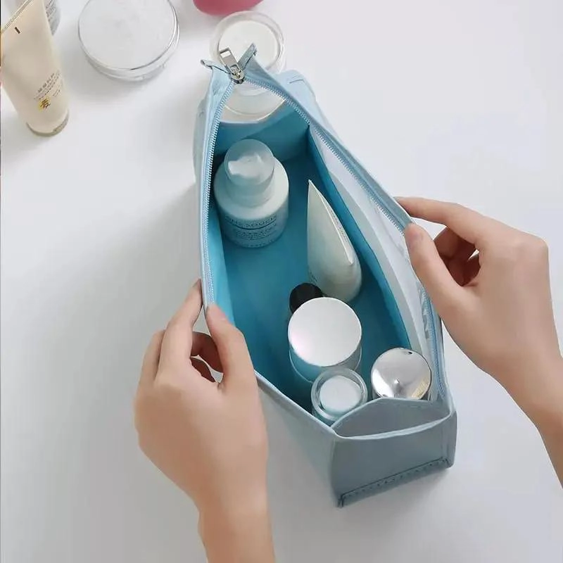 SET DE 2 ESTUCHES ORGANIZADORES DE MAQUILLAJE EN COLORES VARIADOS - 1