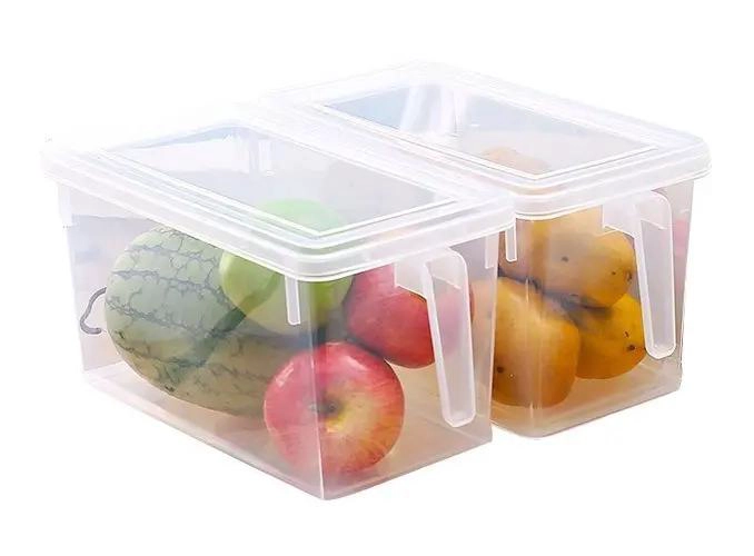 CONTENEDOR ORGANIZADOR PARA REFRIGERADOR Y DESPENSA CON TAPA - 2