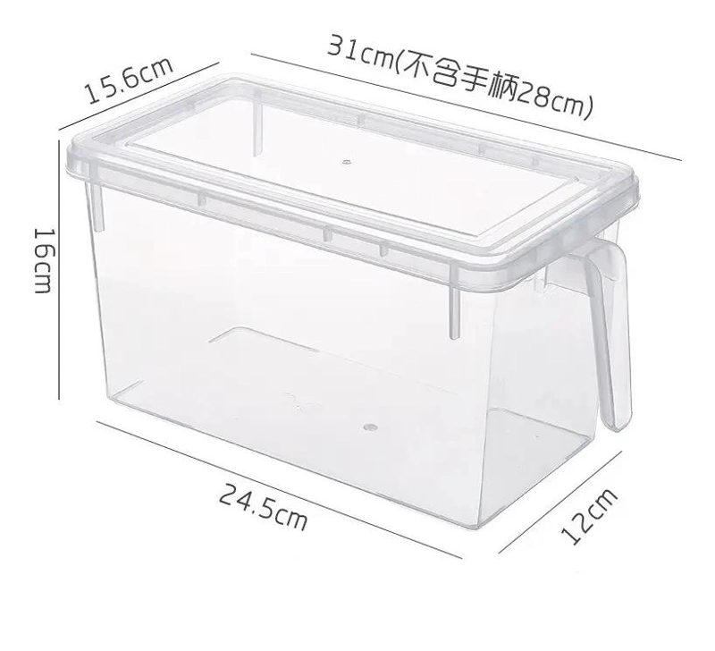 CONTENEDOR ORGANIZADOR PARA REFRIGERADOR Y DESPENSA CON TAPA - 4