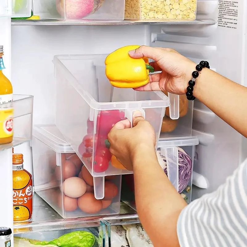 CONTENEDOR ORGANIZADOR PARA REFRIGERADOR Y DESPENSA CON TAPA - 7