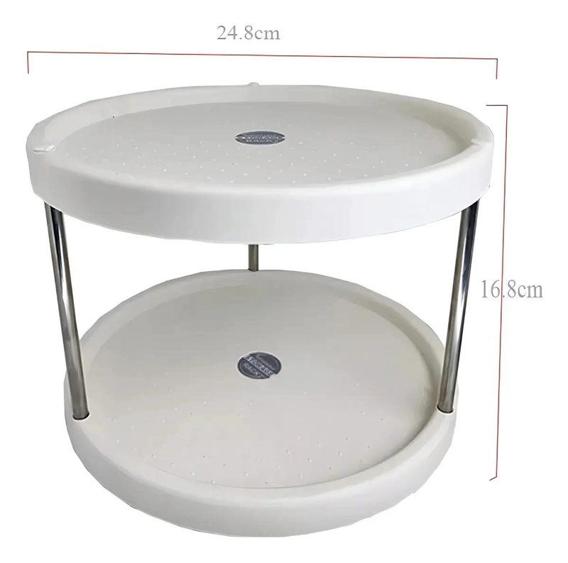 ESTANTE ESPECIERO GIRATORIO DE 2 NIVELES PARA COCINA - 5