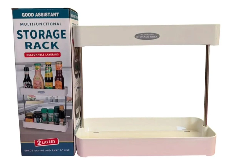 ORGANIZADOR DE COCINA MULTIUSO CUADRADO CON 2 NIVELES - 2