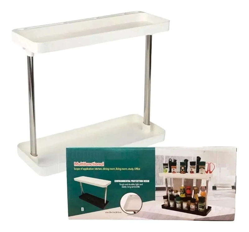 ORGANIZADOR MULTIFUNCIONAL DE 2 NIVELES PARA COCINA Y BAÑO - 2