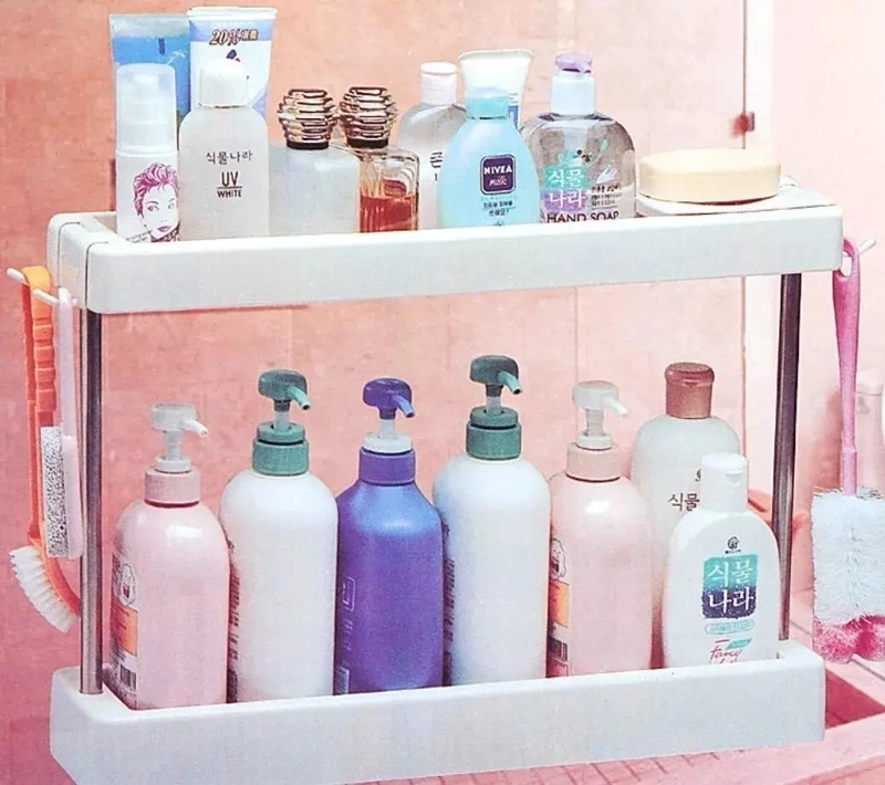 ORGANIZADOR MULTIFUNCIONAL DE 2 NIVELES PARA COCINA Y BAÑO - 4