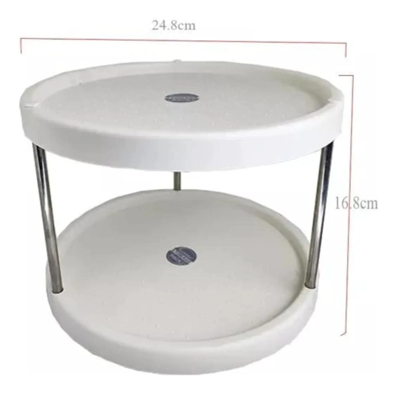 ESTANTE GIRATORIO DE 2 NIVELES PARA ESPECIAS EN COCINA - 1