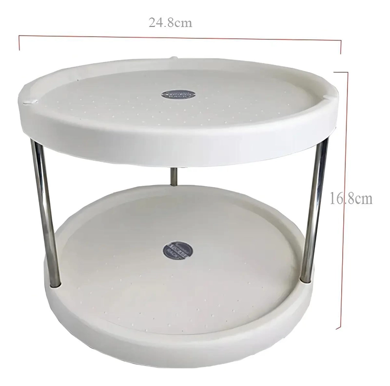ESTANTE ESPECIERO GIRATORIO DE 2 NIVELES PARA COCINA - 5