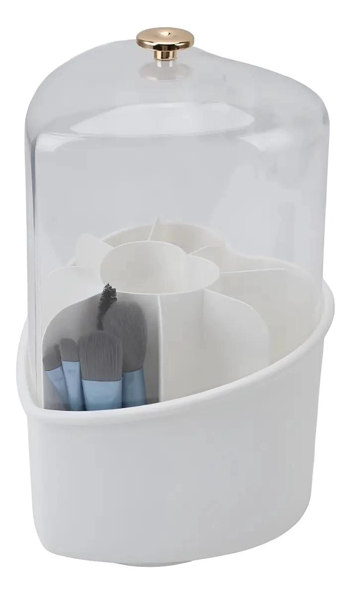 ORGANIZADOR DE MAQUILLAJE CORAZON BLANCO PARA COSME TICOS - 1