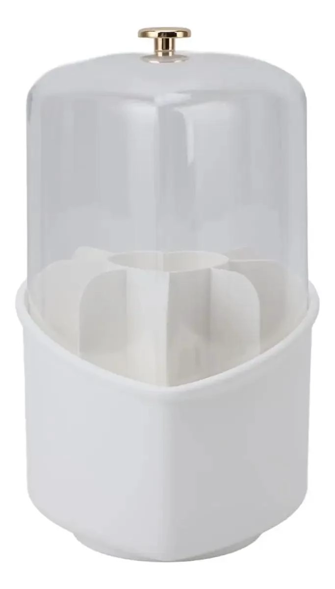 ORGANIZADOR DE MAQUILLAJE CORAZON BLANCO PARA COSME TICOS - 3