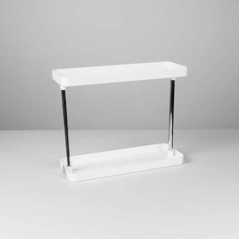 ESTANTE ORGANIZADOR DE COCINA ESPECIERO BLANCO DE DOS NIVELES - 4