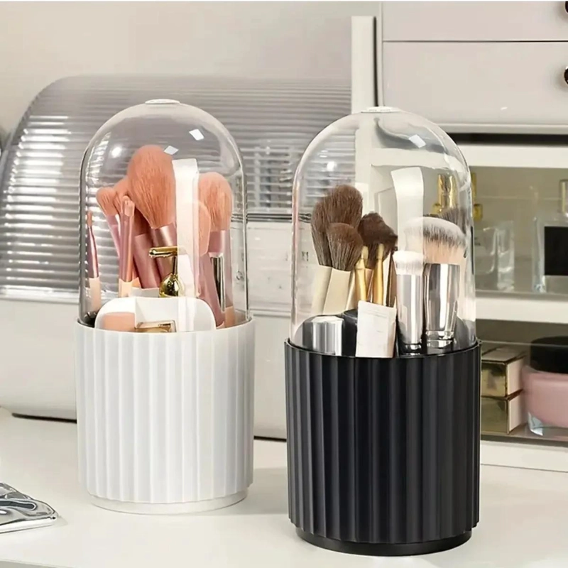 ORGANIZADOR DE MAQUILLAJE CON TAPA TRANSPARENTE Y COMPARTIMENTOS - 1
