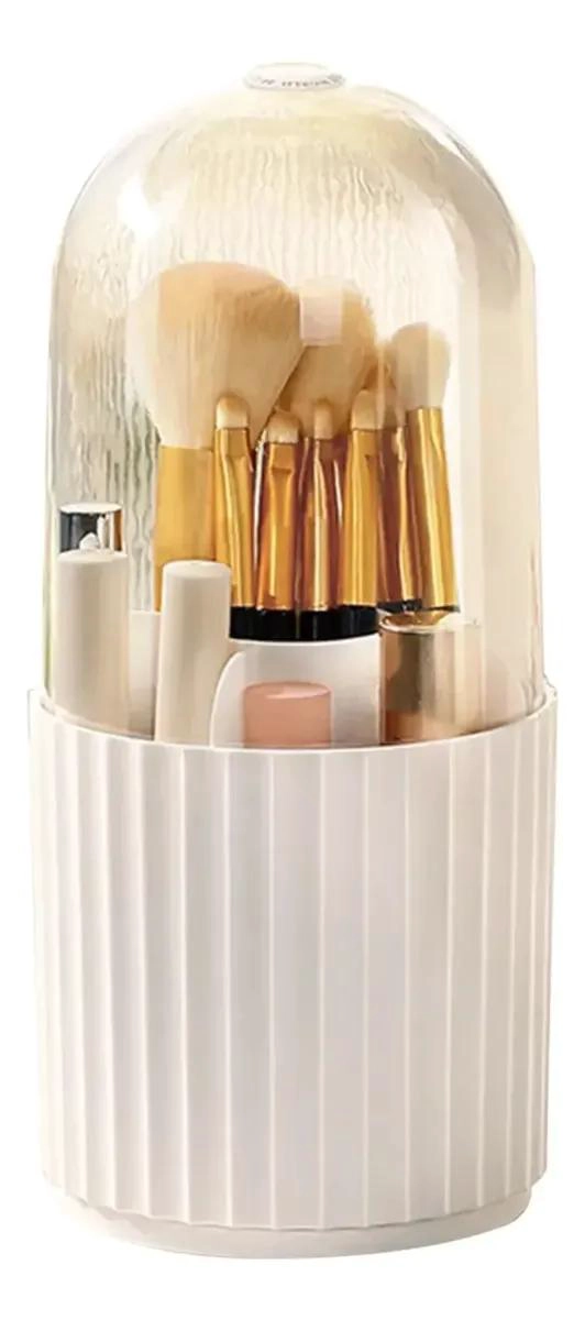 ORGANIZADOR DE MAQUILLAJE CON TAPA TRANSPARENTE Y COMPARTIMENTOS - 2