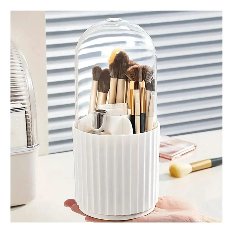ORGANIZADOR DE MAQUILLAJE CON TAPA TRANSPARENTE Y COMPARTIMENTOS - 5