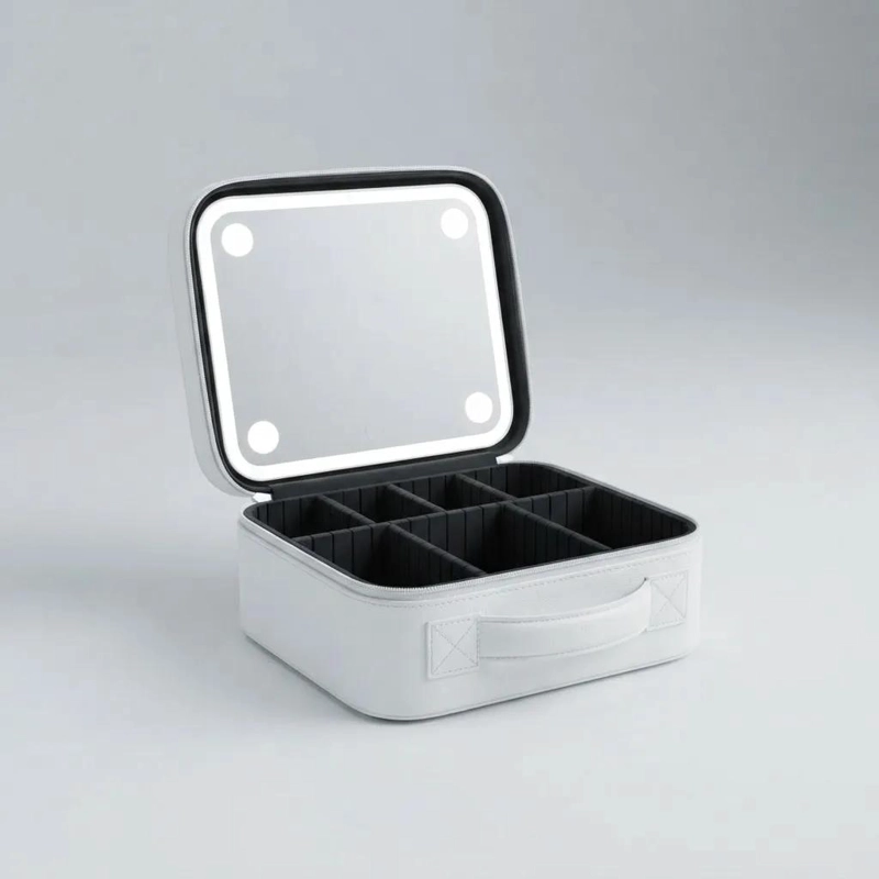 ORGANIZADOR DE MAQUILLAJE CON ESPEJO Y CAJON - 3
