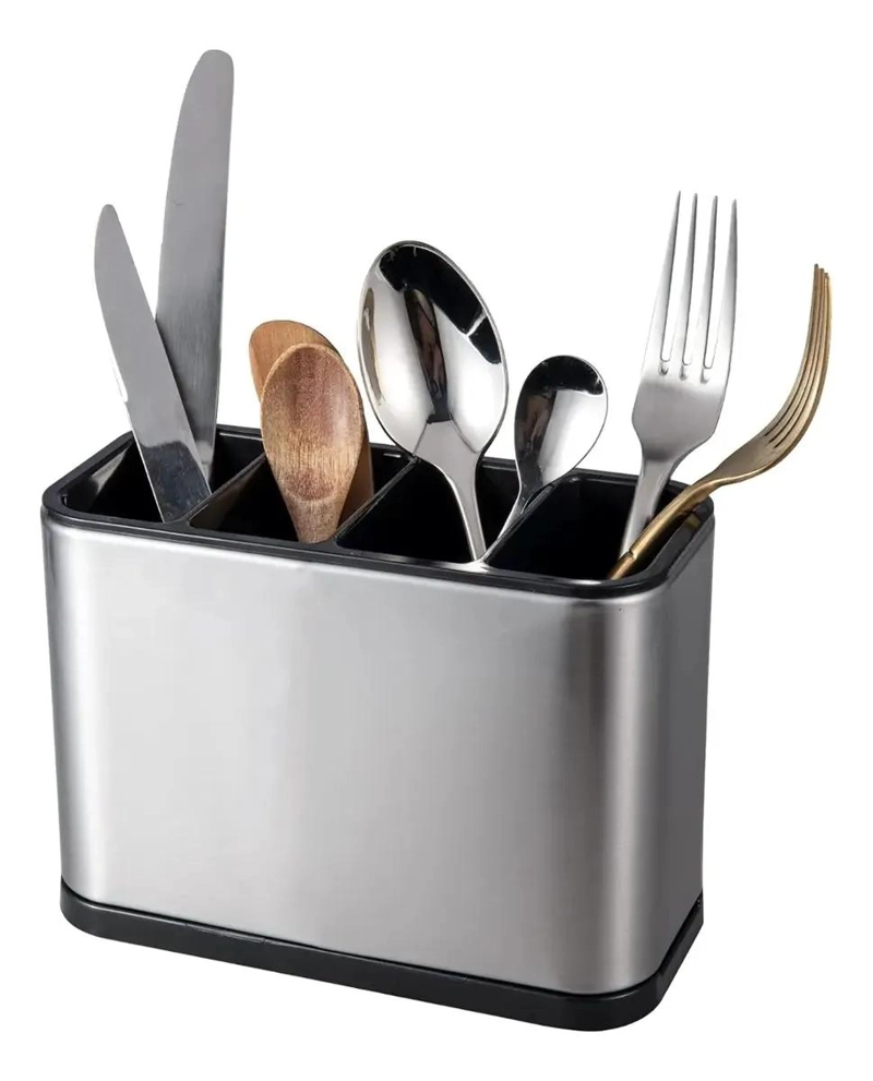 SOPORTE ORGANIZADOR DE UTENSILIOS DE COCINA ACERO INOXIDABLE - 1