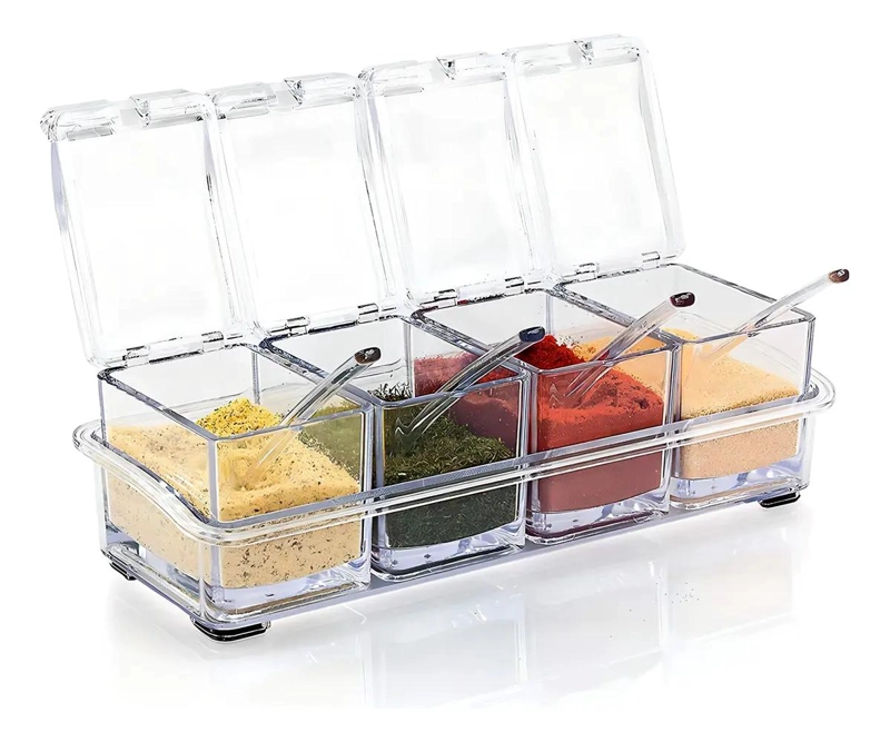 SET DE 4 FRASCOS ORGANIZADORES PARA ESPECIAS DE COCINA - 1