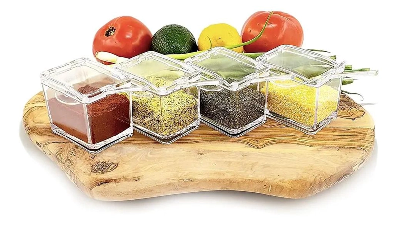 SET DE 4 FRASCOS ORGANIZADORES PARA ESPECIAS DE COCINA - 8
