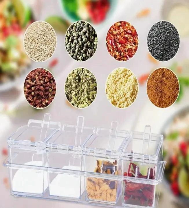 SET DE 4 FRASCOS ORGANIZADORES PARA ESPECIAS DE COCINA - 9