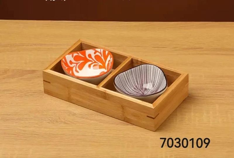 CAJA ORGANIZADORA DE MADERA PARA TE  CON 2 COMPARTIMIENTOS - 4