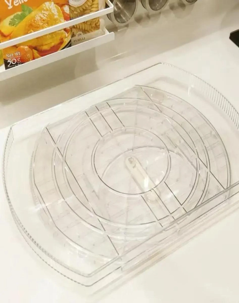 BANDEJA GIRATORIA 360° PARA REFRIGERADOR ORGANIZADOR EFICIENTE - 3