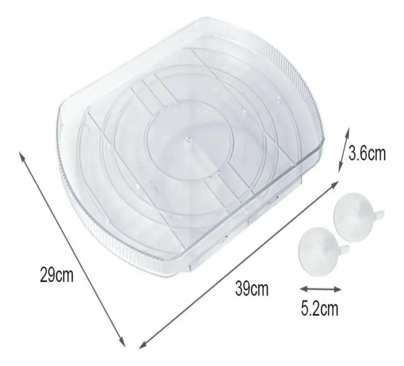 BANDEJA GIRATORIA 360° PARA REFRIGERADOR ORGANIZADOR EFICIENTE - 5