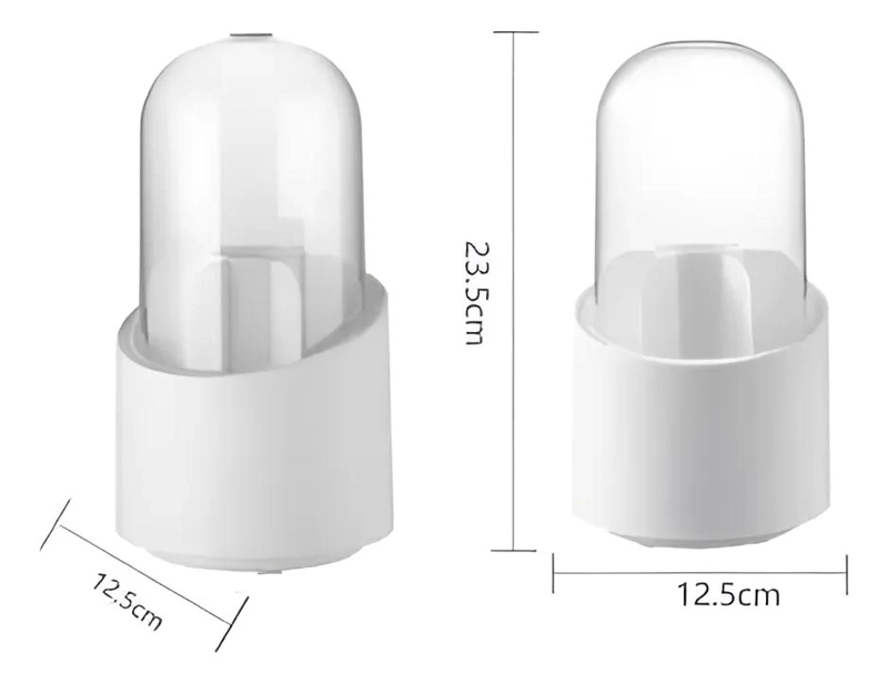 ORGANIZADOR GIRATORIO DE MAQUILLAJE CON TAPA ANTIPOLVO - 2