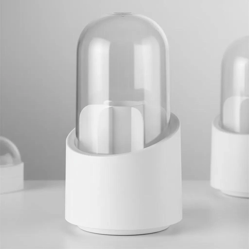 ORGANIZADOR GIRATORIO DE MAQUILLAJE CON TAPA ANTIPOLVO - 5