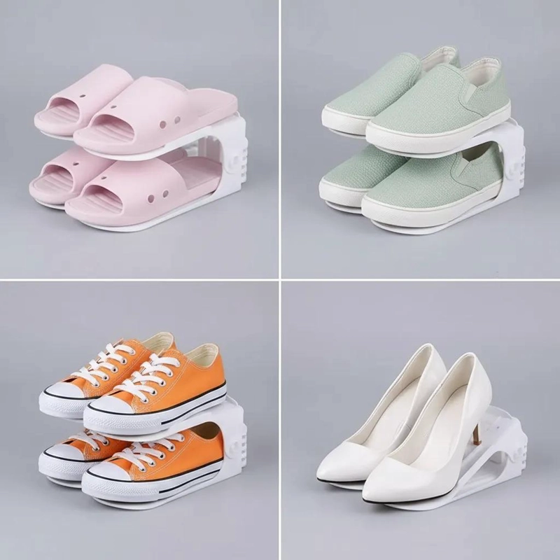 ORGANIZADOR AJUSTABLE PARA CALZADO Y ZAPATILLAS EN COLOR BLANCO - 1