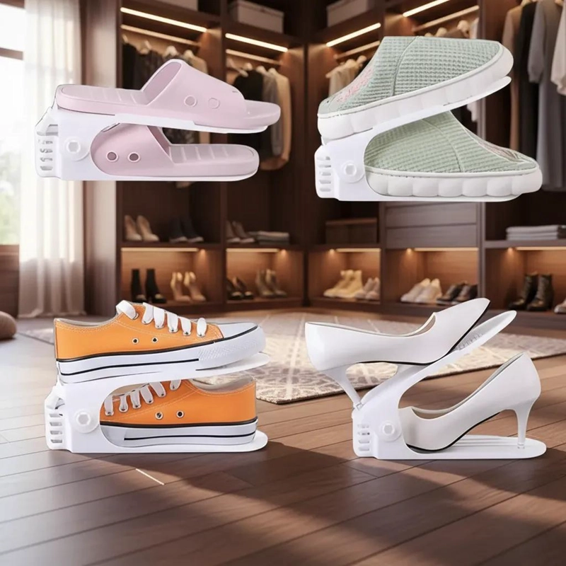 ORGANIZADOR AJUSTABLE PARA CALZADO Y ZAPATILLAS EN COLOR BLANCO - 3