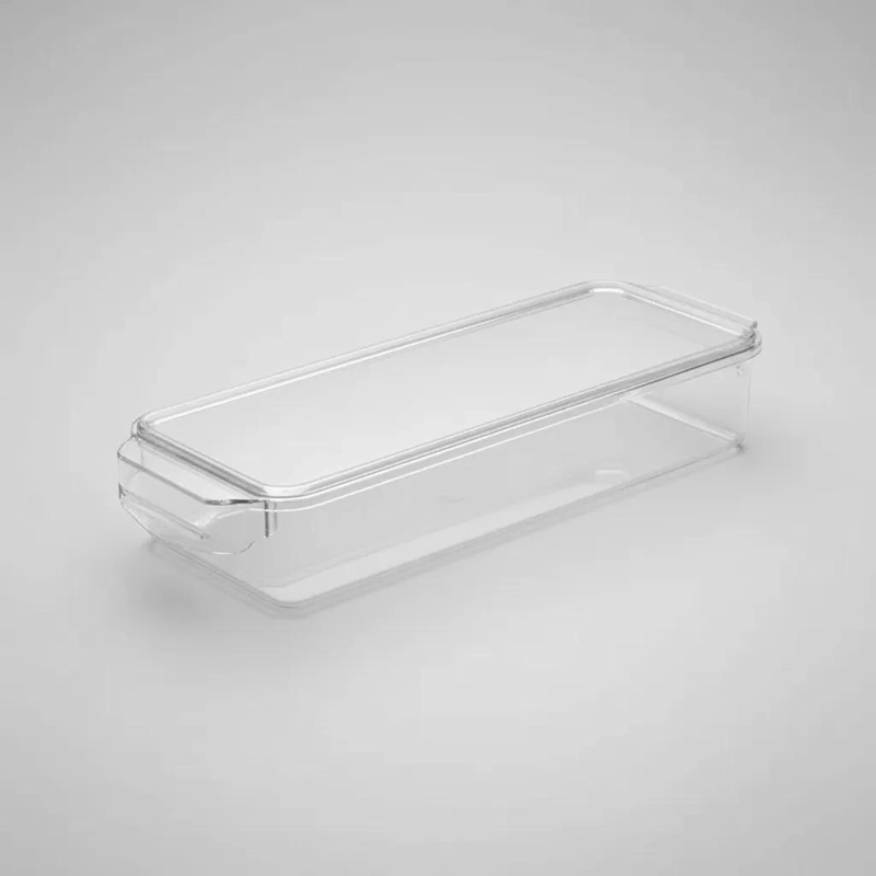 CAJA ORGANIZADORA TRANSPARENTE PARA REFRIGERADOR 28X10X9 CM - 1