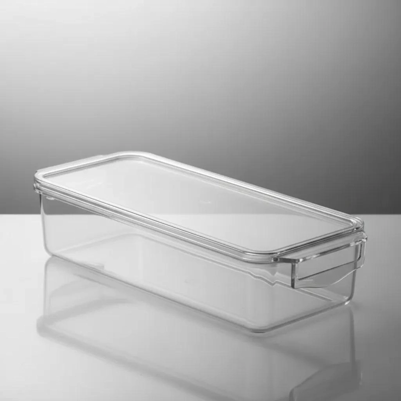 CAJA ORGANIZADORA TRANSPARENTE PARA REFRIGERADOR 28X10X9 CM - 7