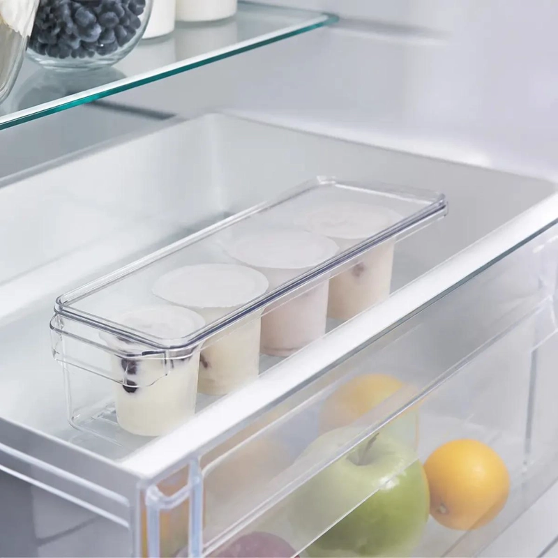 CAJA ORGANIZADORA TRANSPARENTE PARA REFRIGERADOR 28X10X9 CM - 8