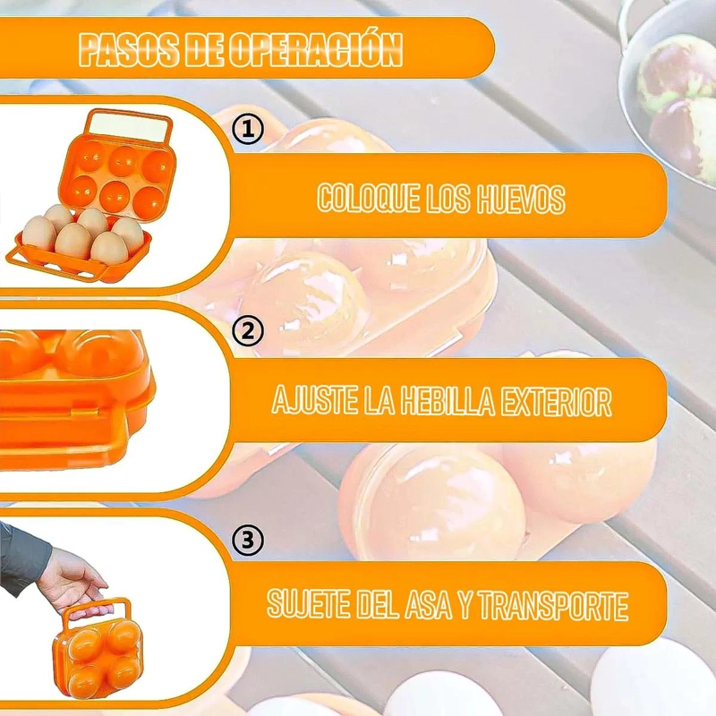 PACK DE 2 ORGANIZADORES DE HUEVOS PORTATILES Y ECOLOGICOS - 4