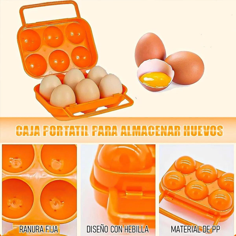 PACK DE 2 ORGANIZADORES DE HUEVOS PORTATILES Y ECOLOGICOS - 7