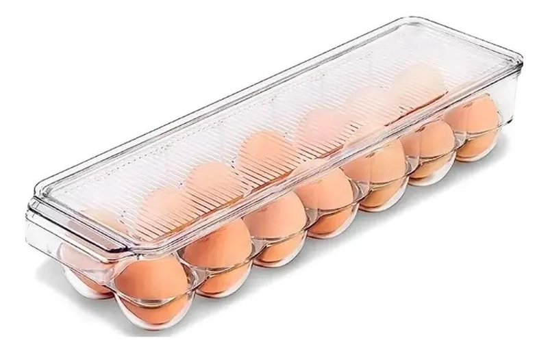ORGANIZADOR DE HUEVOS ACRILICO APILABLE PARA 14 UNIDADES - 2