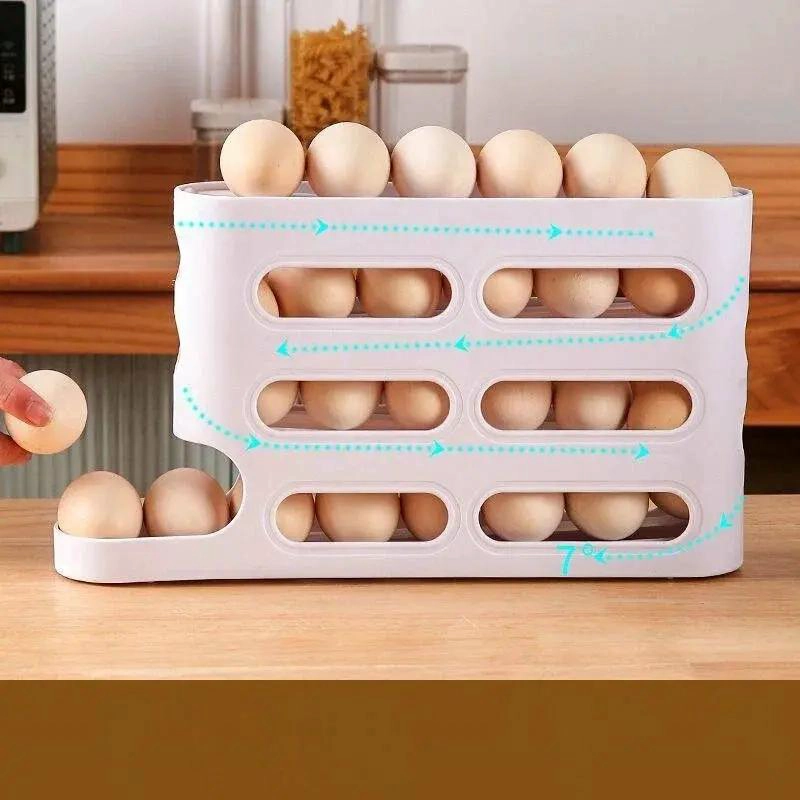 ORGANIZADOR DISPENSADOR DE HUEVOS PARA 26 UNIDADES - 2
