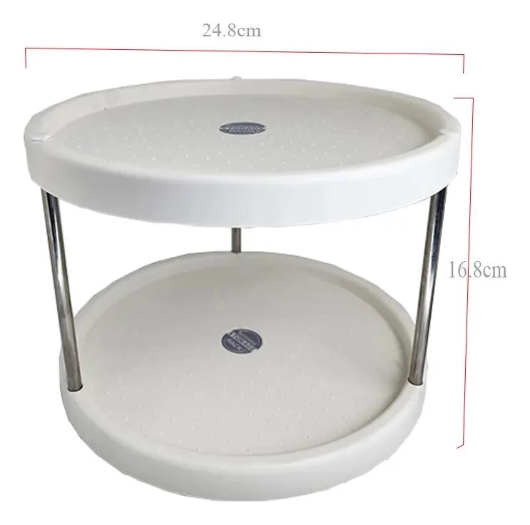 ESTANTE ORGANIZADOR GIRATORIO DE 2 NIVELES PARA COCINA - 1