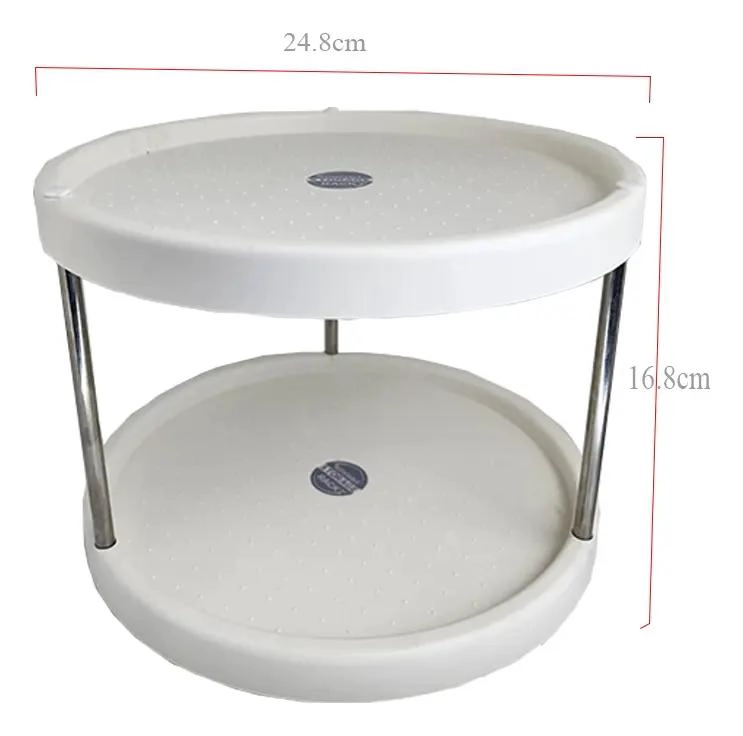 ESTANTE ORGANIZADOR GIRATORIO DE 2 NIVELES PARA COCINA - 1