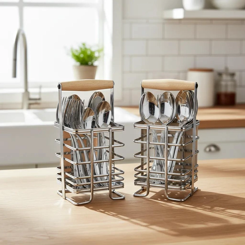 SOPORTE DE UTENSILIOS DE COCINA EN ACERO INOXIDABLE - 4
